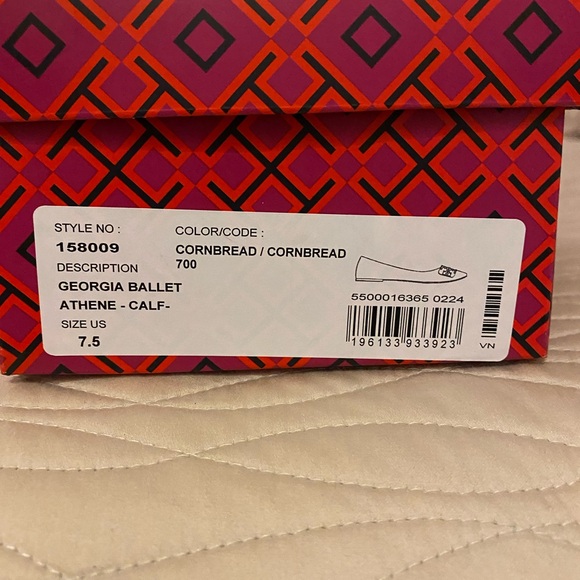 NWT in Box Tory Burch Georgia Flats - Picture 1 of 5